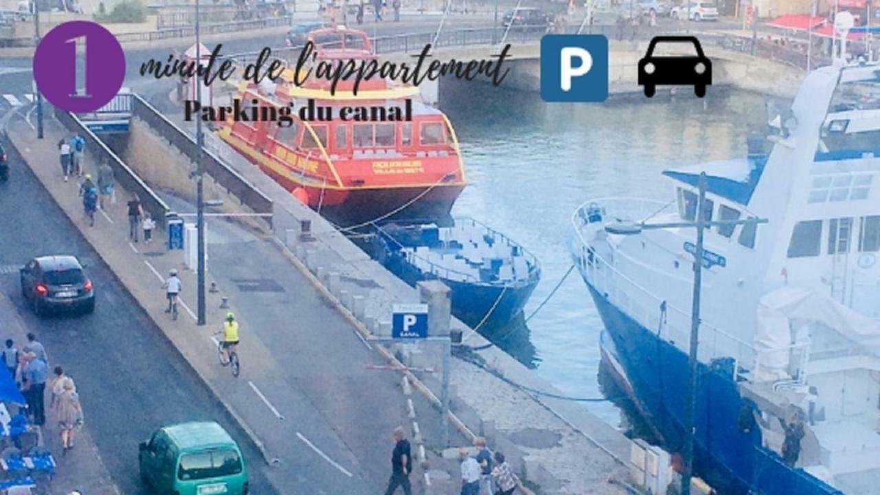 Magnifique Appart 102 M2 Au Bord De L'Eau Hyper Centre Sète Exterior foto